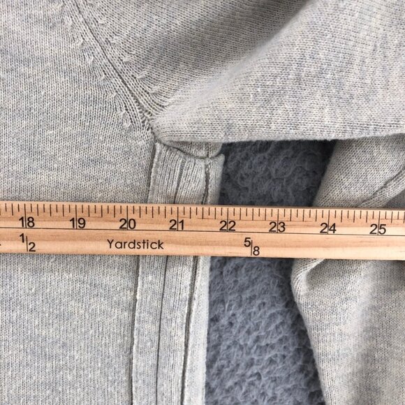 Calvin Klein Sweater Mens Large Gray Lambswool Blend 1/4 Zip Mock Neck Stretch - Picture 8 of 10